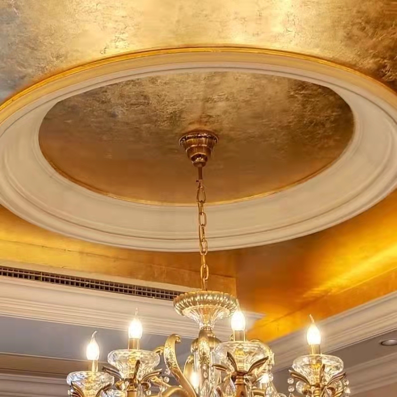 装饰金箔装修金箔维也纳酒店贴金箔施工