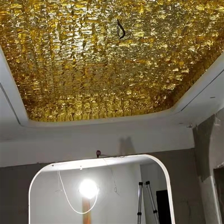北京贴金会所贴金箔施工手工贴银箔厂家金箔装饰公司