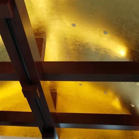 北京贴金会所贴金箔施工手工贴银箔厂家金箔装饰公司