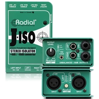 Radial,J-Iso,立体声DI直插盒,转换器,立体声线路隔离变压器