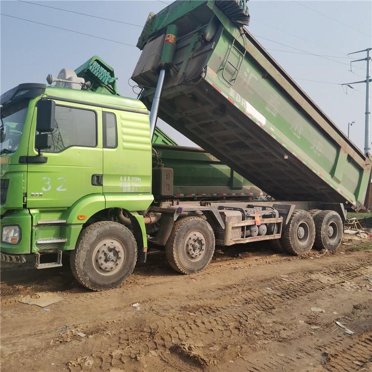 二手德龍國五翻斗車二手後八輪渣土車豪沃工程自卸車可按揭