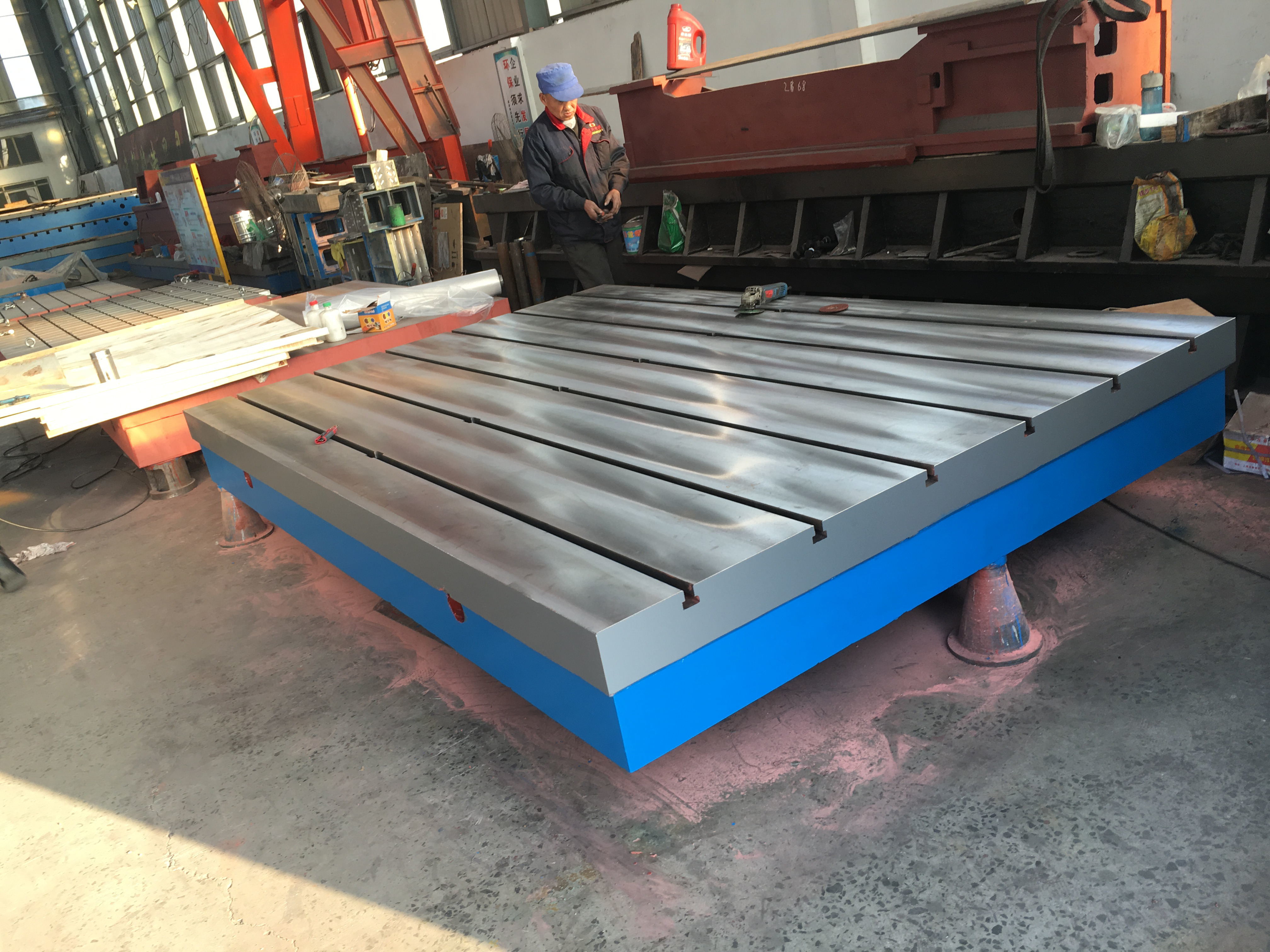 开槽打孔大理石平台花岗石平台大型铸铁平台