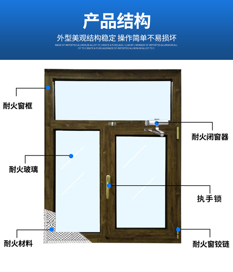 断桥铝防火窗工艺讲解图片