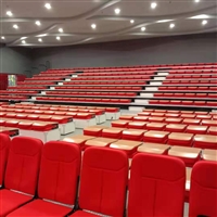  永泰体育供应 会议室软包座椅电动伸缩 观众席看台座椅