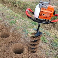 手提钻坑机植树机 手动地钻挖坑机 螺旋挖土机垂直地钻视频