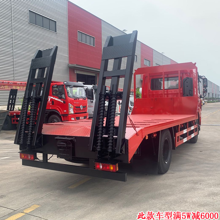 后八轮10吨平板背车拉发掘机拖车新款质优车型齐全