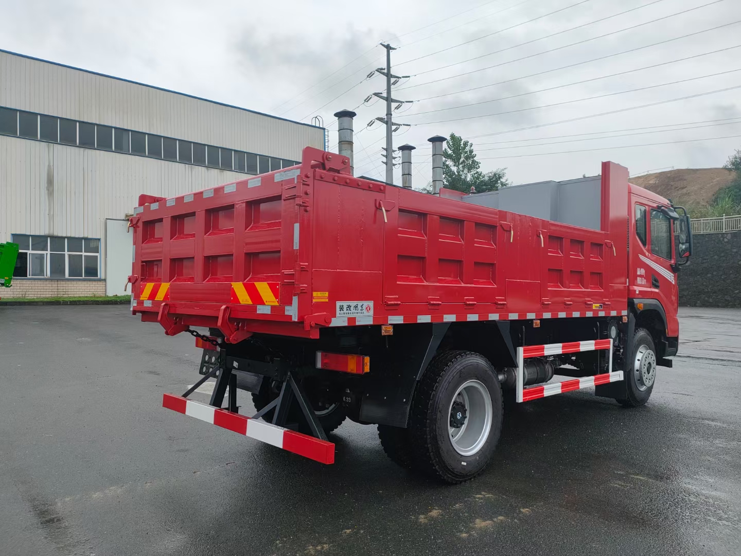 新缰65米平板自卸车报价国六65米东风华神平板自卸车