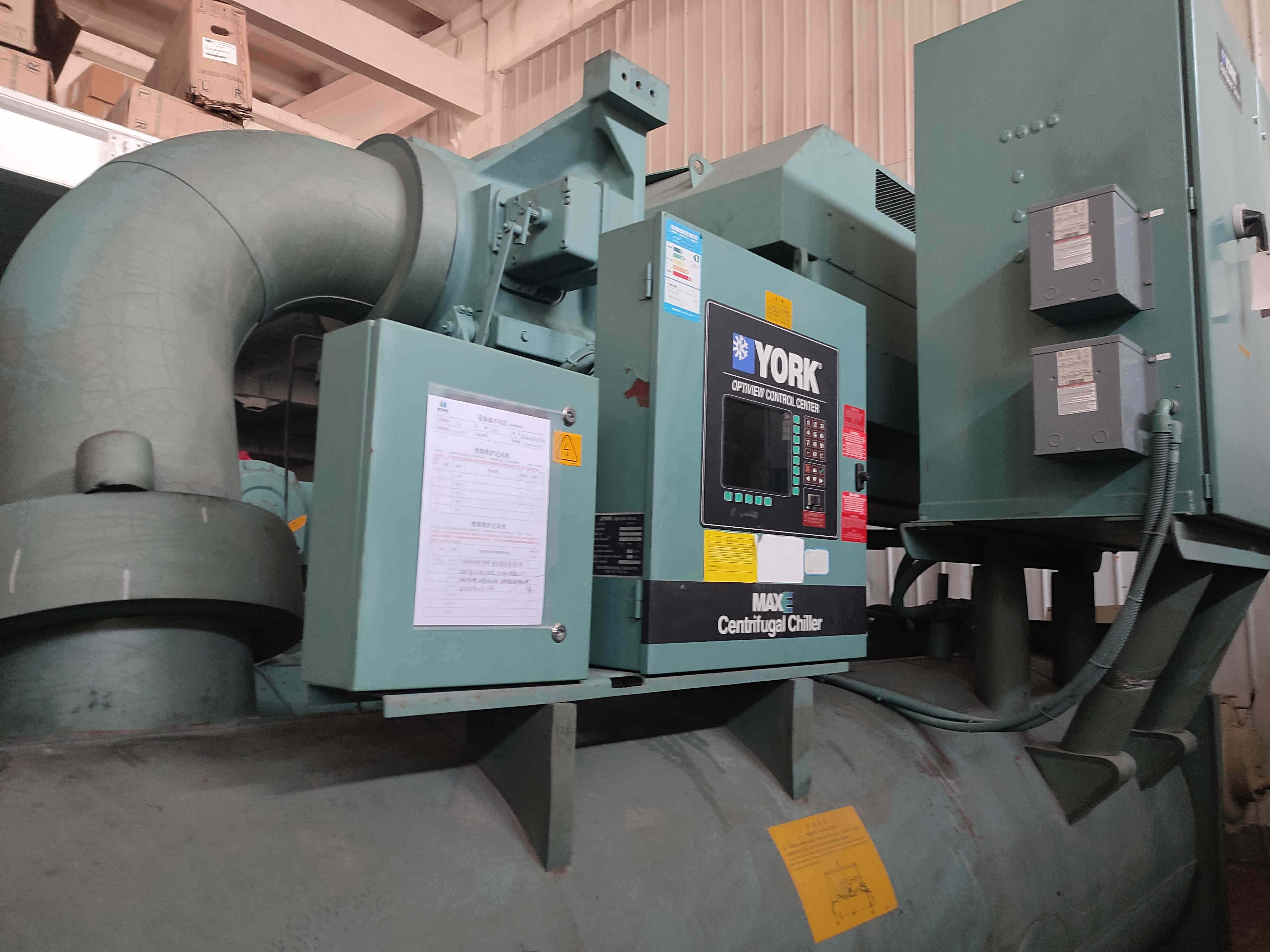 二手约克冷水机223万大卡变频约克水冷离心式冷水机组