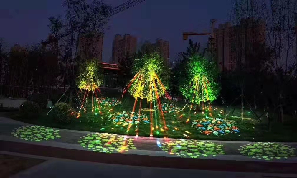 动态3d投影灯 道路亮化工程街道投影 网红景点氛围灯