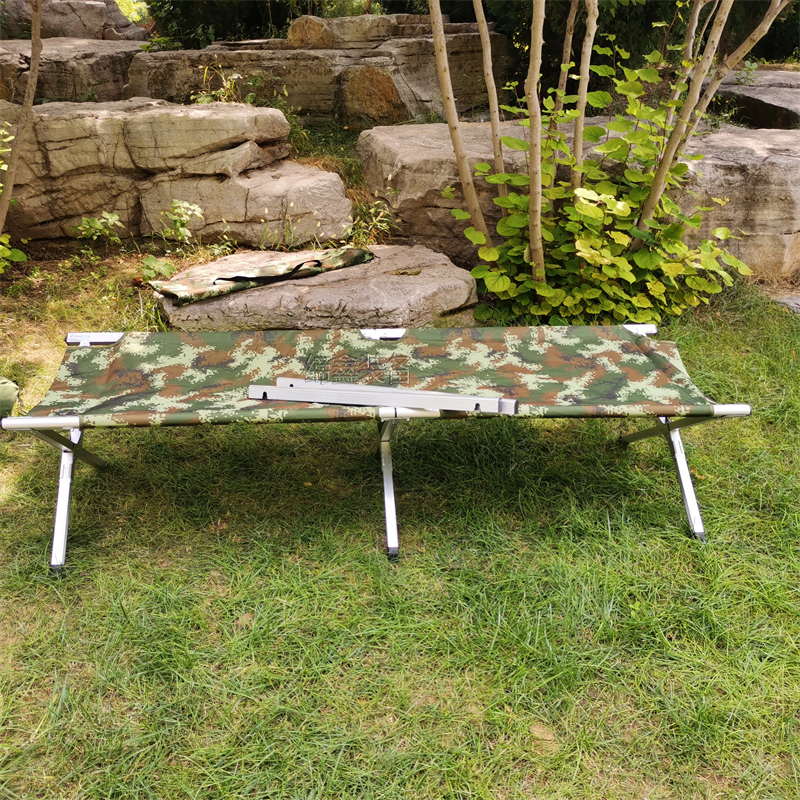 户外行军床便携铝合金支架床单人午休陪护床山东缔鑫厂家