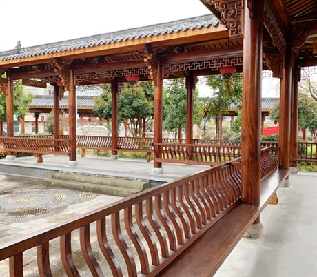 防腐美人靠栏杆 铝合金美人靠 公园走廊铝美人靠-搜采通