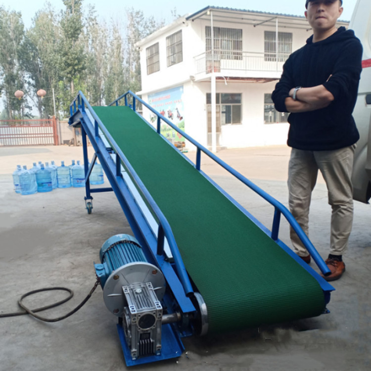 移动升降式运输机 砂石料场装车输送机 圆管加护栏皮带机