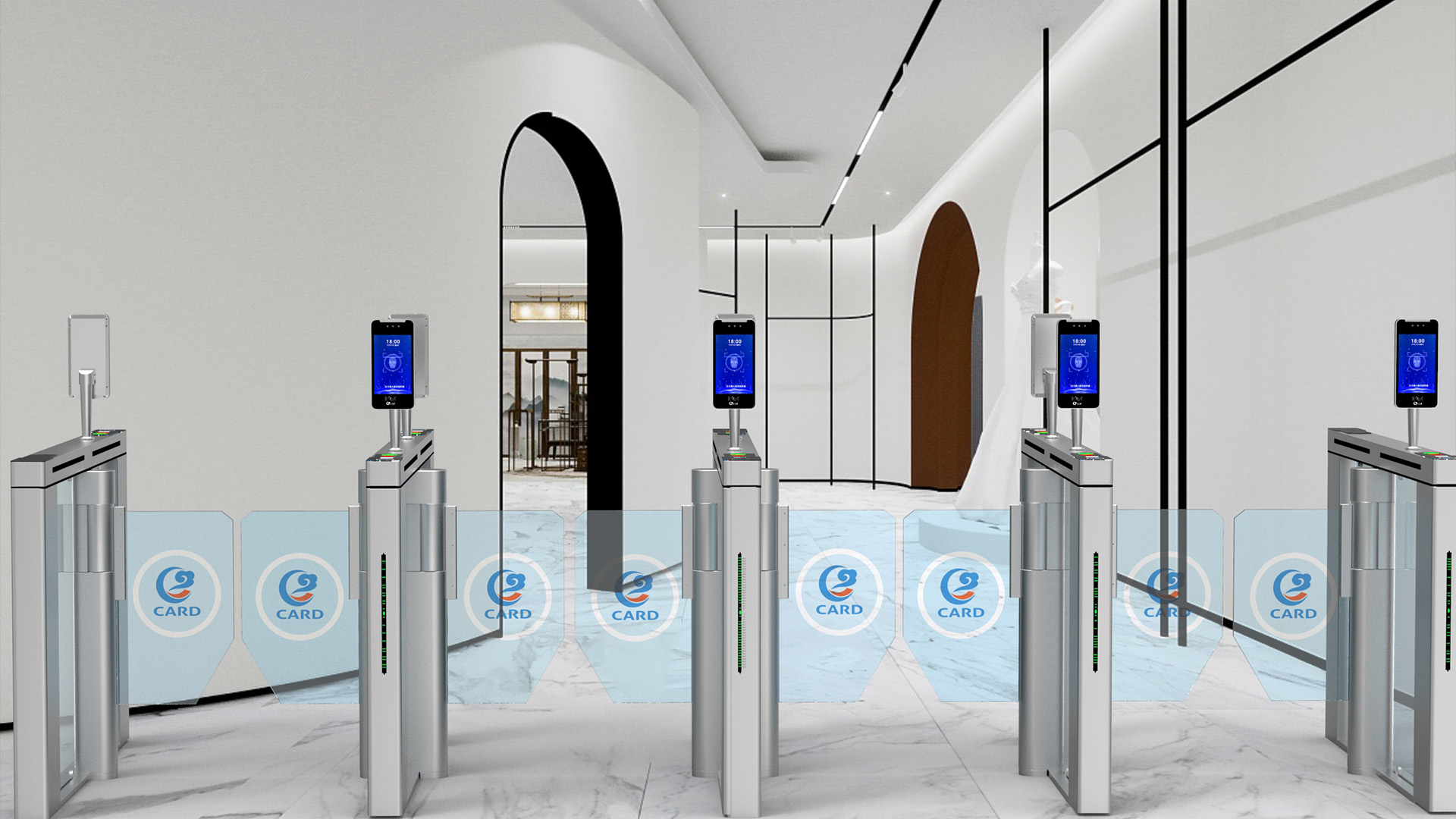 刷脸通行感知未来yunface人脸识别通道闸管理系统