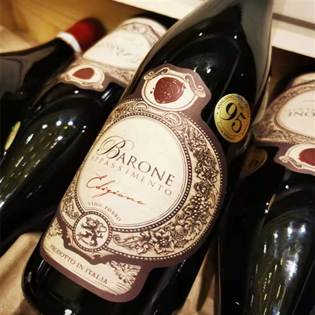 意大利葡萄酒巴罗风干普利亚红葡萄酒750ml进口葡萄酒采买