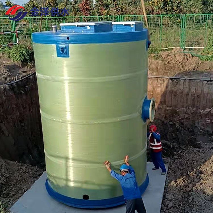 玻璃钢预制泵站 雨水泵站 污水一体化提升泵站的筒体大小范围