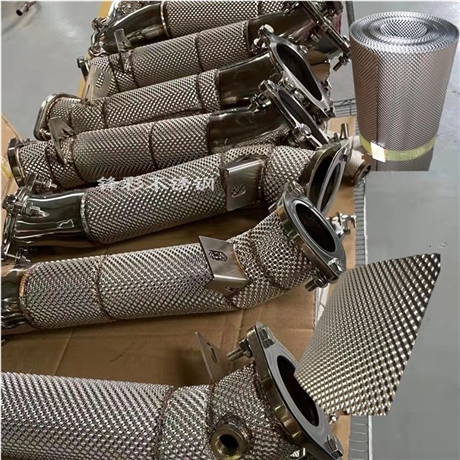 供应东风汽车排气管隔热02mm厚不锈钢压花板