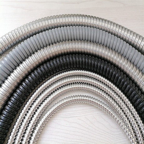 设备安装镀锌包胶金属软管Φ6电线保护包线管阻燃包塑波纹管