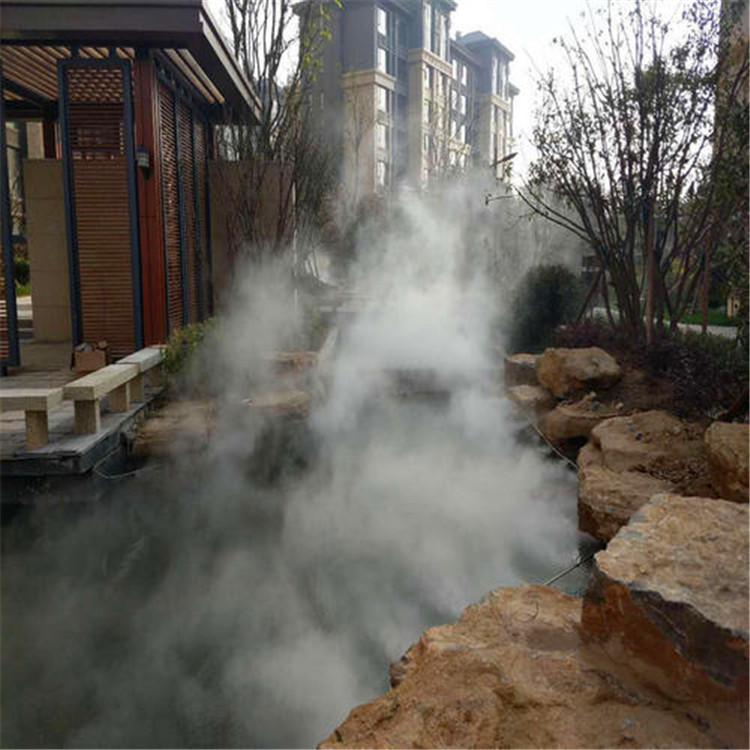 假山园林人工景观造雾四川人造水景雾设计场景效果好