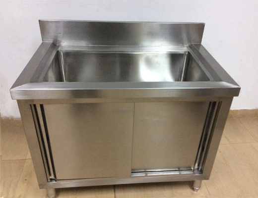 成都厨房设备公司柜式单星水池