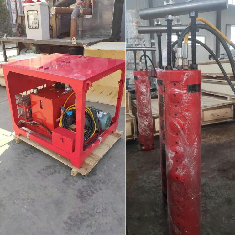 小型液压岩石劈裂机液压劈裂棒愚公斧5000吨液压劈裂机