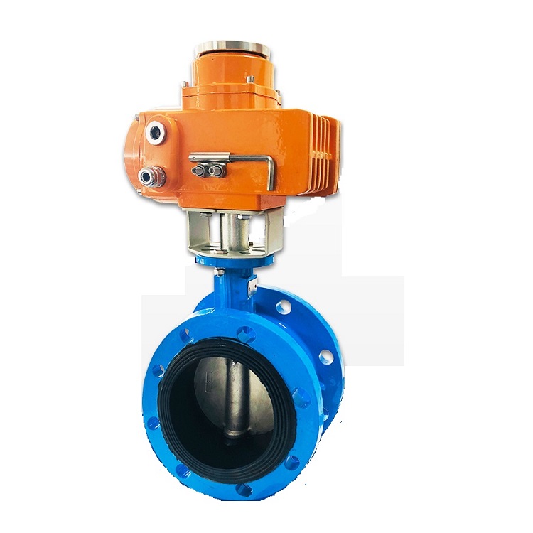 小型电动调节型调节阀电子电动调节型调节阀双向调节蝶阀