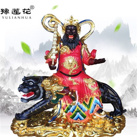 黑虎財(cái)神爺神像 寺廟黑虎將軍神像 樹脂玻璃鋼塑像 黑虎靈官神像