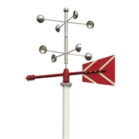越翔风车式风向标 金属喷塑大标杆迎风旋转 指向准确