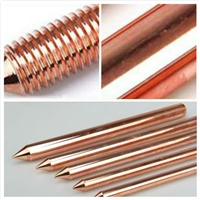 铜包钢防雷接地棒 16*1.22铜覆钢接地棒 可定制
