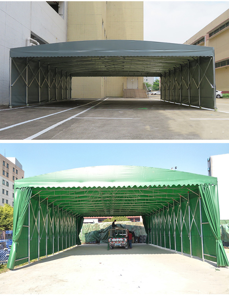 推拉雨棚户外帐篷移动折叠雨棚自动伸缩雨棚