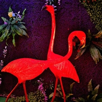 园林景观火烈鸟 工艺品装饰 动物雕塑庭院 室外玻璃钢仿真动物