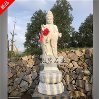 浙江石雕滴水观音 净瓶石雕观音立像 厂家直供 凯岩石业