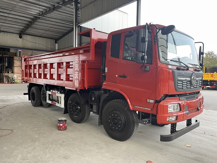 8x2r轻皮东风天锦270前四后六提升桥自卸车新车图片及配置参数