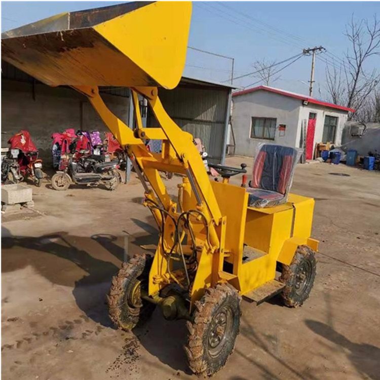 四驱电动装载机 养殖场电动铲粪车 工地电动小铲车