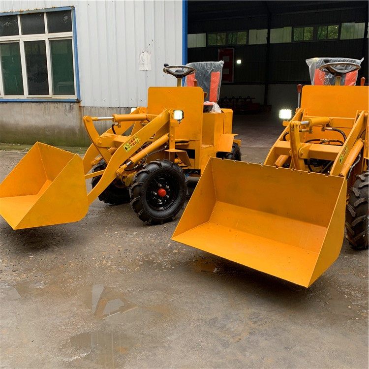 四驱电动装载机 养殖场电动铲粪车 工地电动小铲车