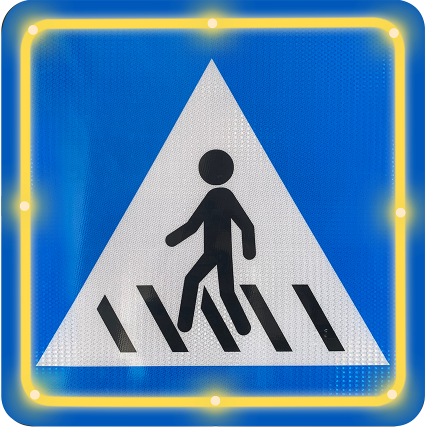 智能交通ai自感应发光交通标志牌学校路段限高速牌标识牌