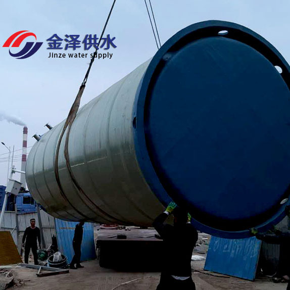 玻璃钢污水泵站 雨水泵站 污水一体化提升泵站的预制组装过程
