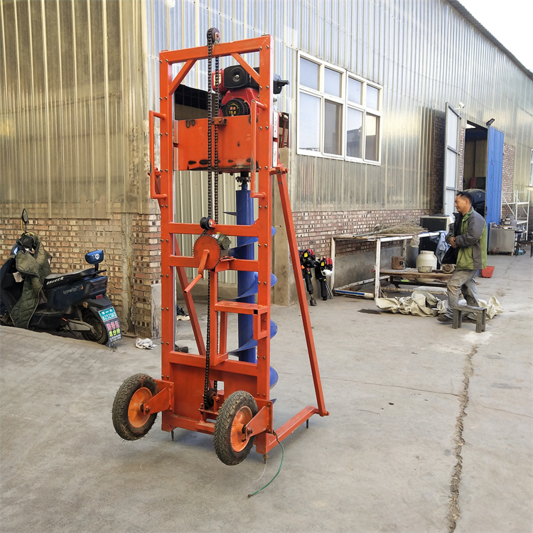 柴油型加厚钻岩石电杆打坑机宸瑞达crd800支架电杆钻孔设备