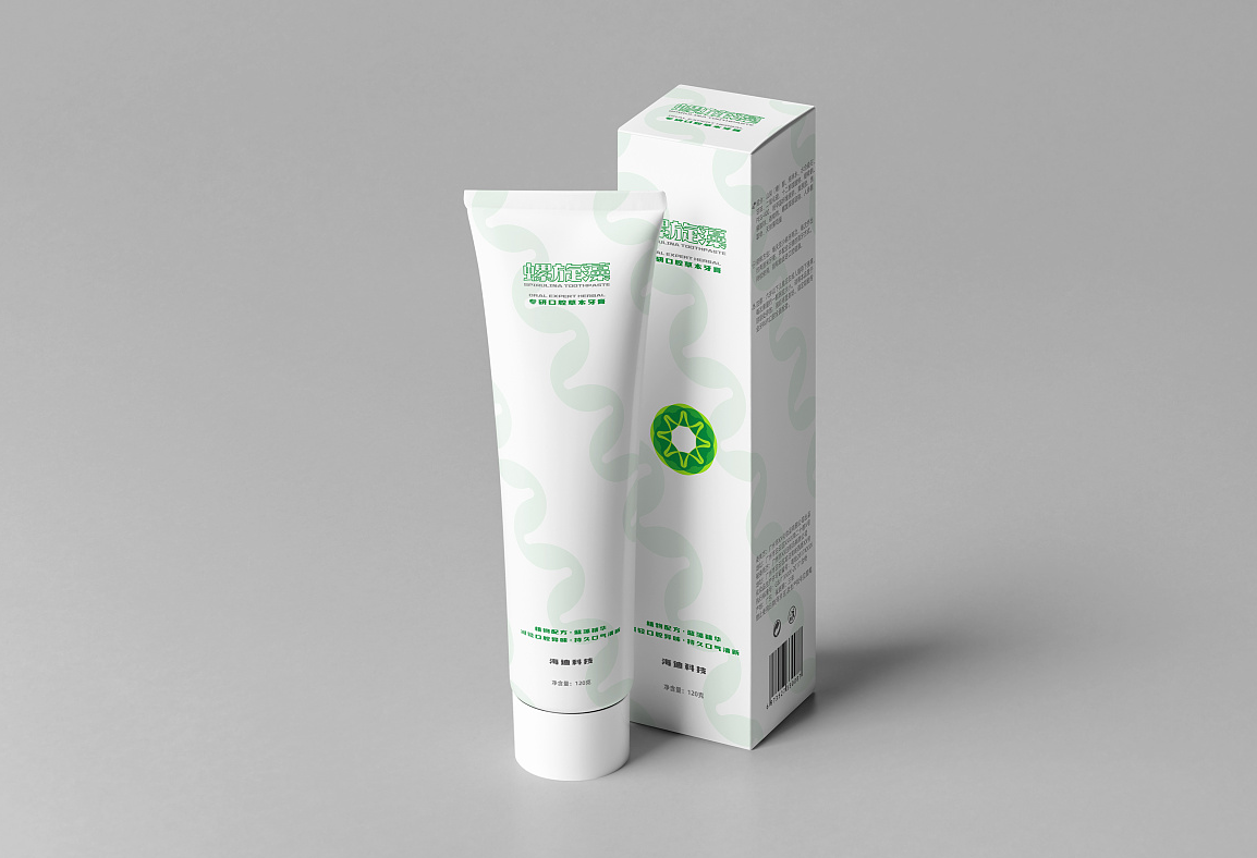 天然草本螺旋藻美白牙膏牙膏贴牌代加工一件代发