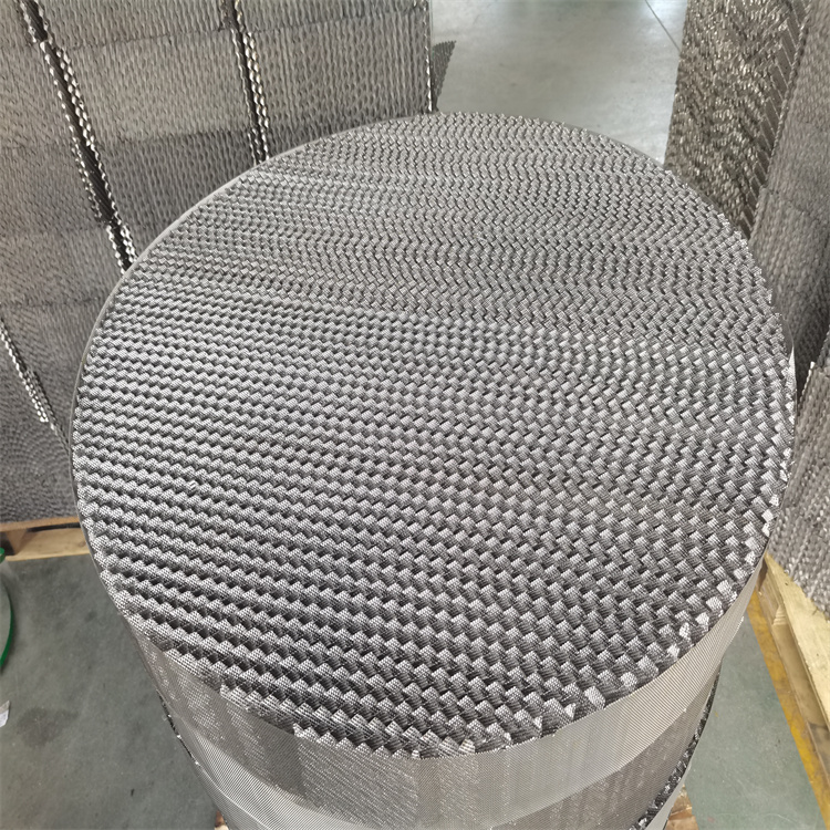 金属网孔波纹填料与 不锈钢孔板波纹 迪尔定制