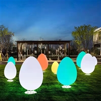 LED不倒翁彩蛋 拍拍变色蛋 公园小区互动装置 户外防水 引流装置