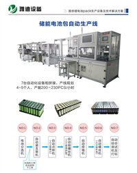 雅迪设备储能电池包自动生产线