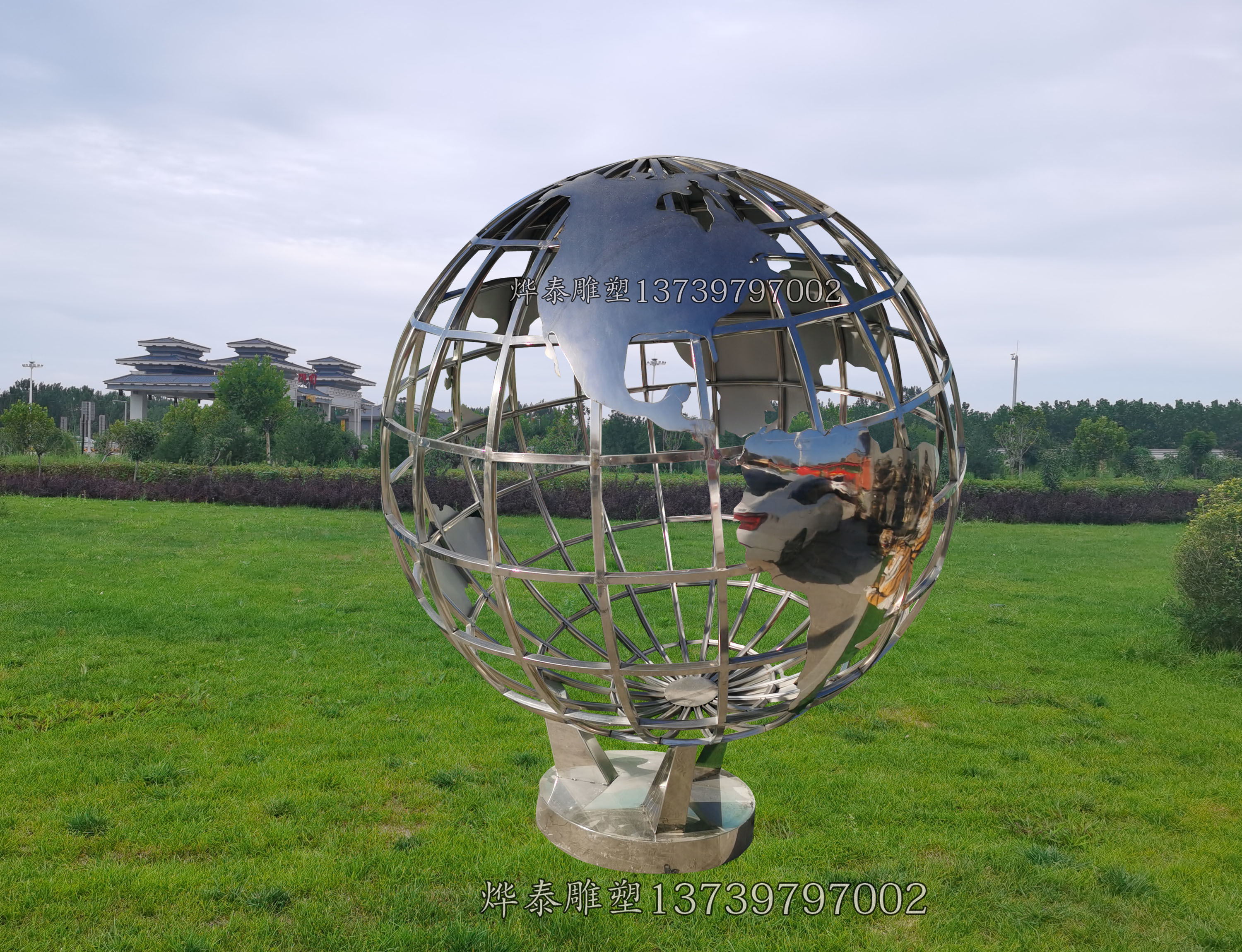 天津不锈钢地球仪雕塑