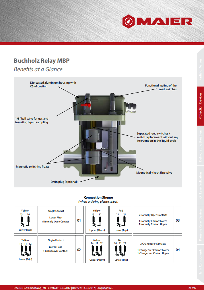 气体继电器德国maier德国maier气体继电器瓦斯继电器qj40