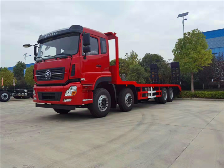 东风锦程后八轮平板运输车定制拖重型设备的运输车