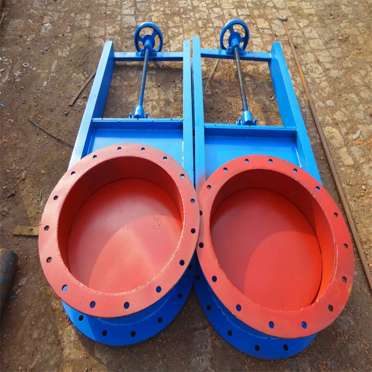 手动污水插板阀真空挡板阀手动刀型闸阀敞开式插板阀