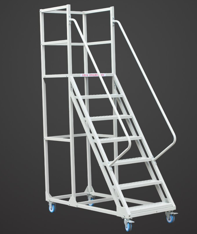 仓库登高梯拣货梯 移动式货架搭配梯子 可拆卸铁梯子