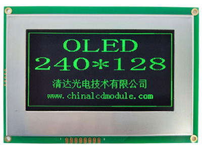 3.4英寸240128智能串口OLED模组，接口UART/SPI/RS232可选