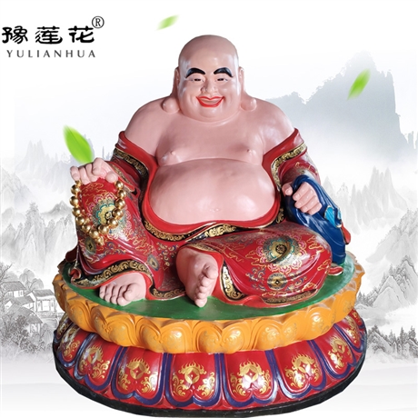 彌勒菩薩佛像 寺廟供奉彌勒大佛擺件 樹脂玻璃鋼塑像 未來佛笑佛