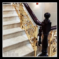 红古铜雕刻楼梯 别墅铜扶手包测量包安装