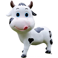 卡通动物奶牛玻璃钢雕塑 
